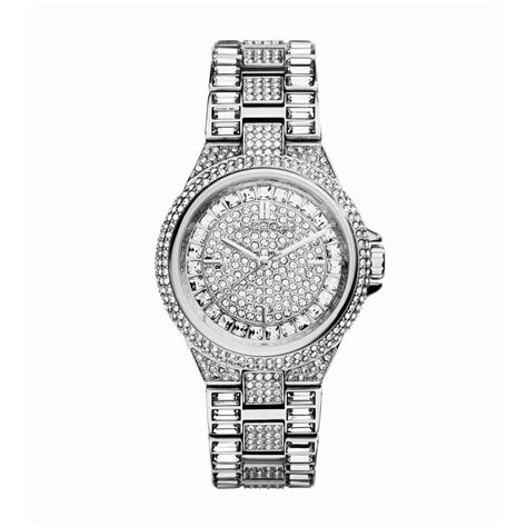 michael kors pave silver tone watch|Michael Kors pave.